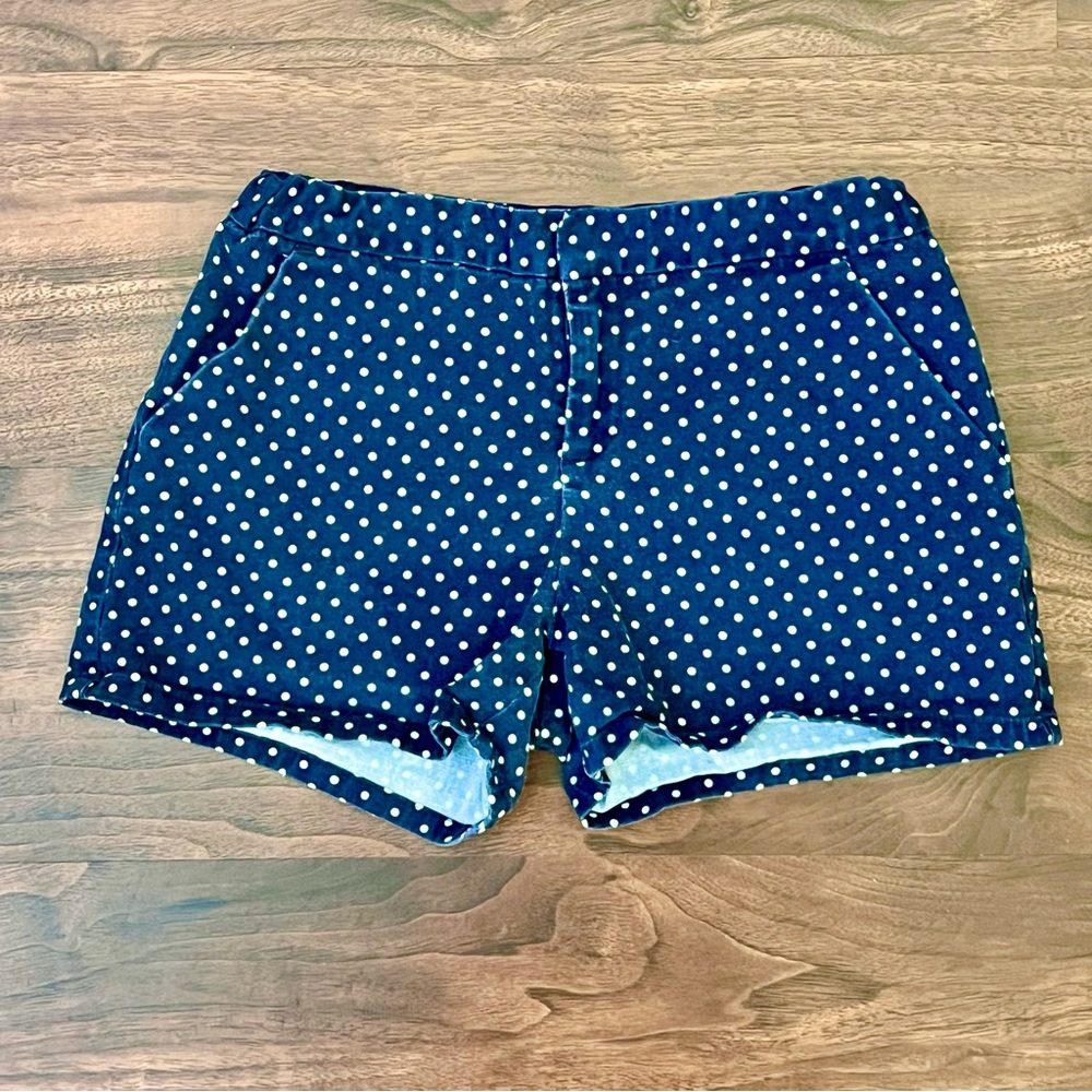 Gap Kids Navy Polkadot Shorts With Pockets & Adjustable Waist Girl’s Size 14 Reg